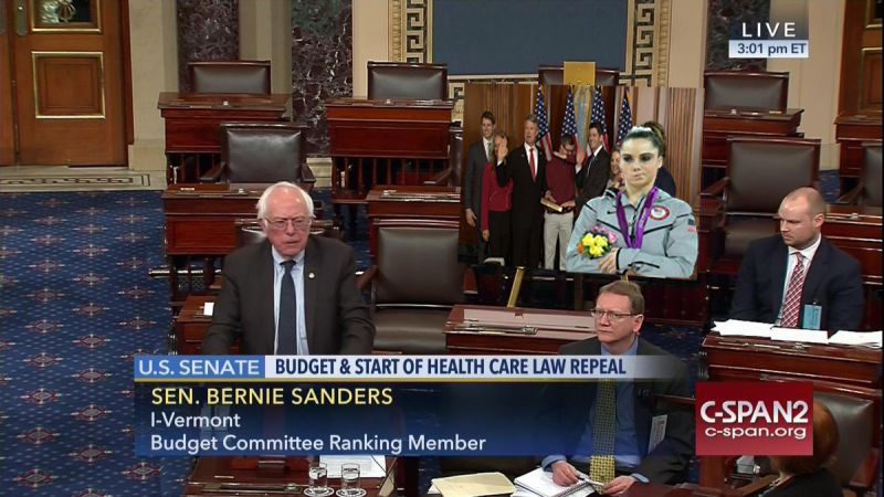 Illustration for article titled 14 Large Posters Bernie Should Have Brought to the Senate Floor Instead of That Trump Tweet